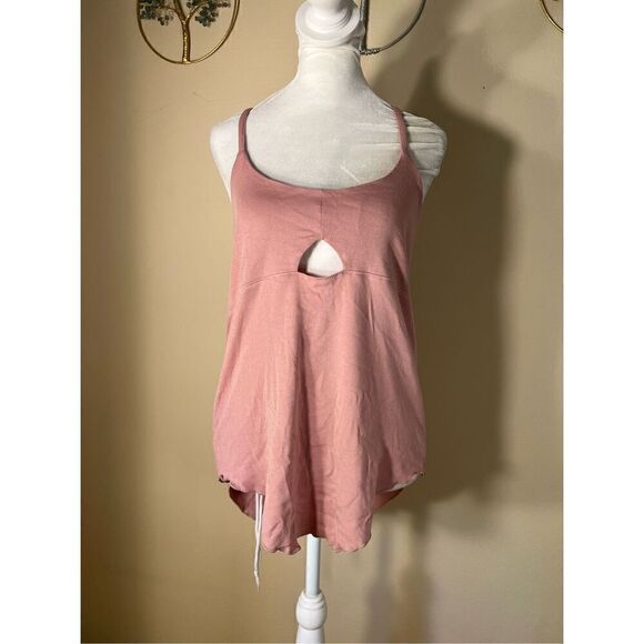 NWT! Chaser Dusty Pink Front Cut Out Cami Tank Top Medium - Picture 1 of 6